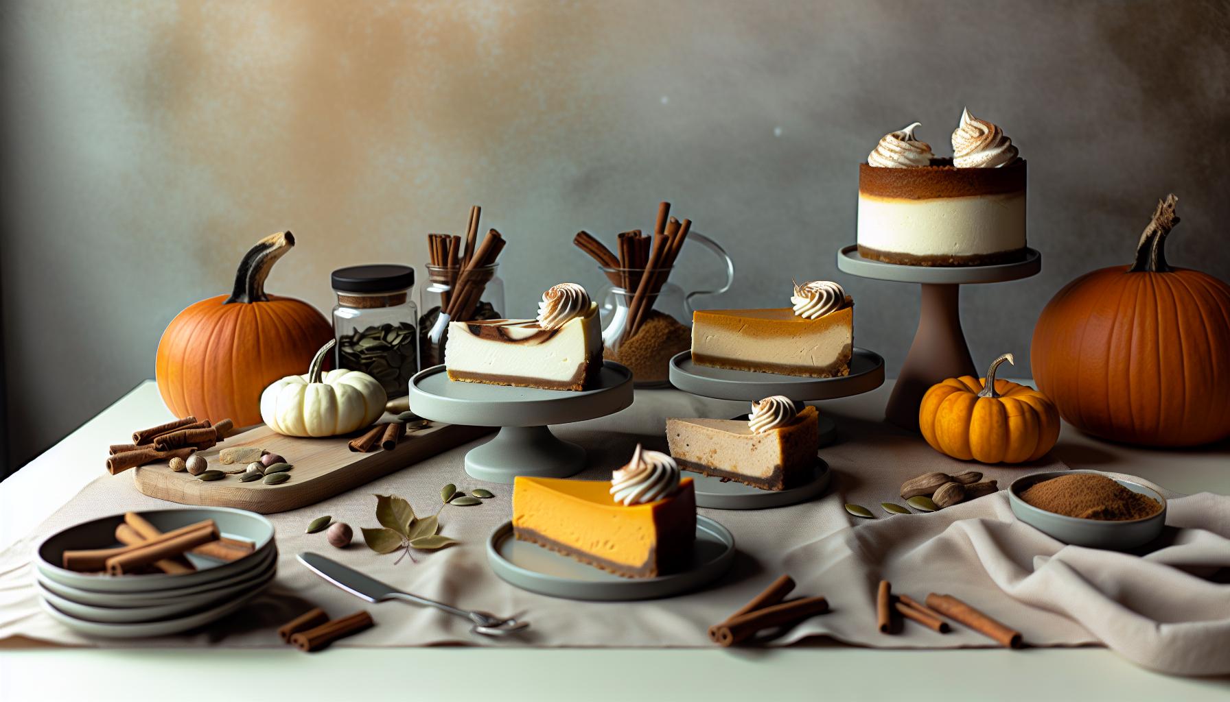 No-Bake Pumpkin Cheesecake: Fall-Inspired Creamy Delight 4 Creative Variations on Pumpkin Cheesecake
