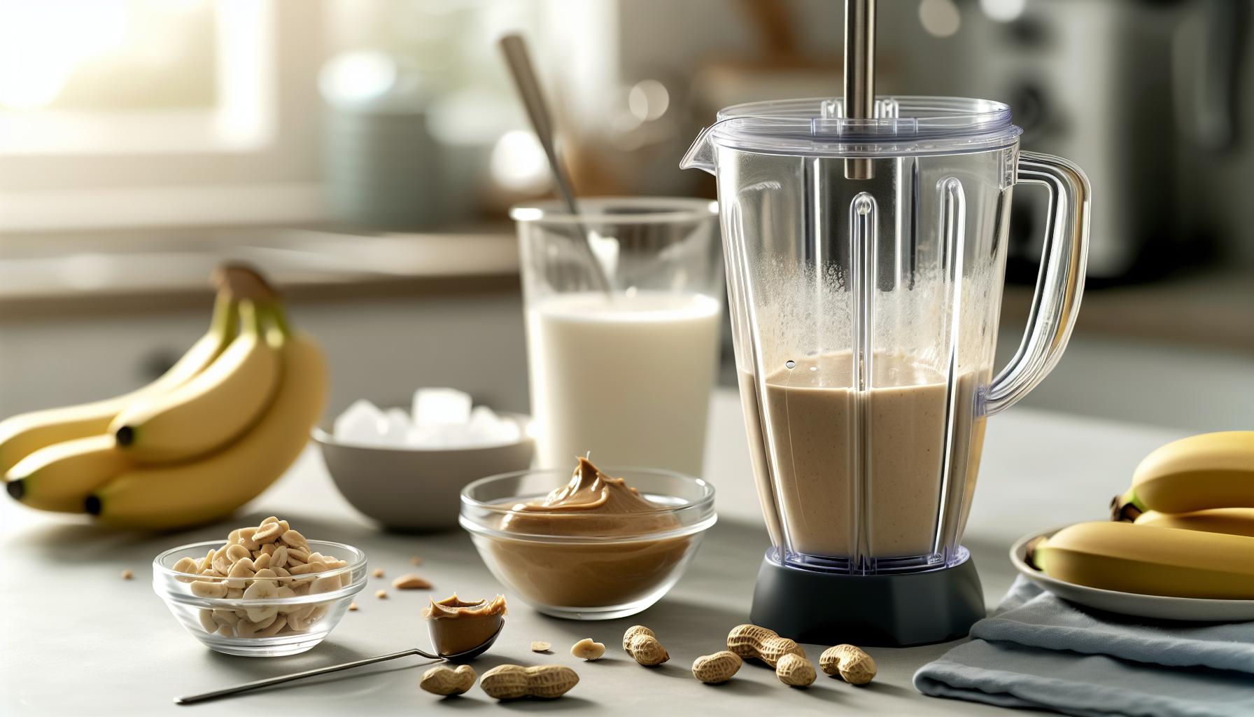 Peanut Butter Smoothie Recipe For A Filling Power Breakfast 1 How to Make a Creamy Peanut Butter Smoothie